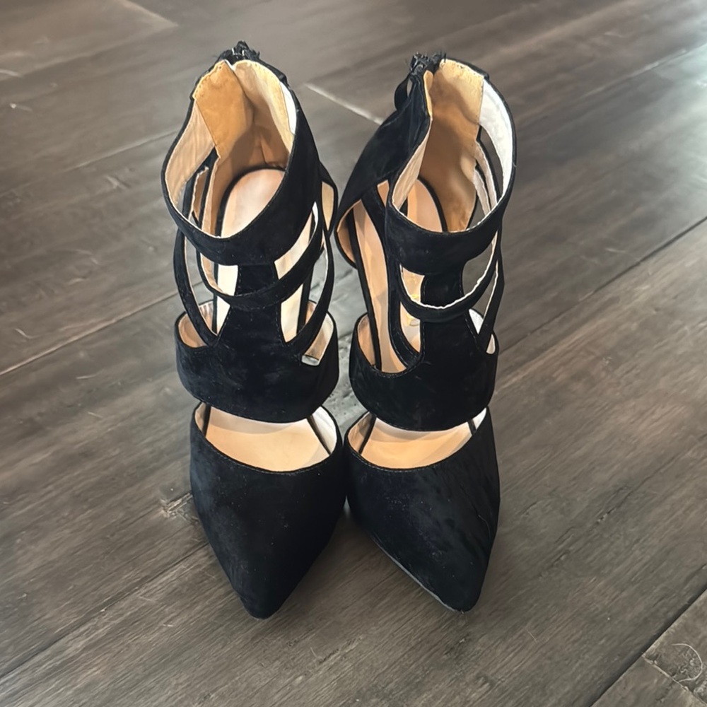 Elegant Black Pointed Toe Stiletto Heels